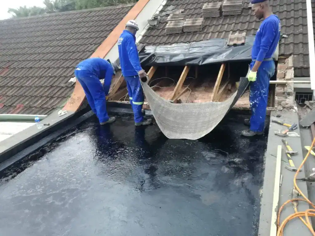 Torch-on waterproofing and new roof installation in Durbanville, Cape Town