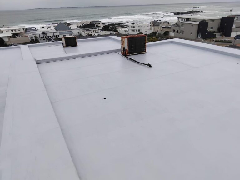 Blouberg flat roof waterproofing torch-on membrane and Silvakote by Wilcote Cape Town