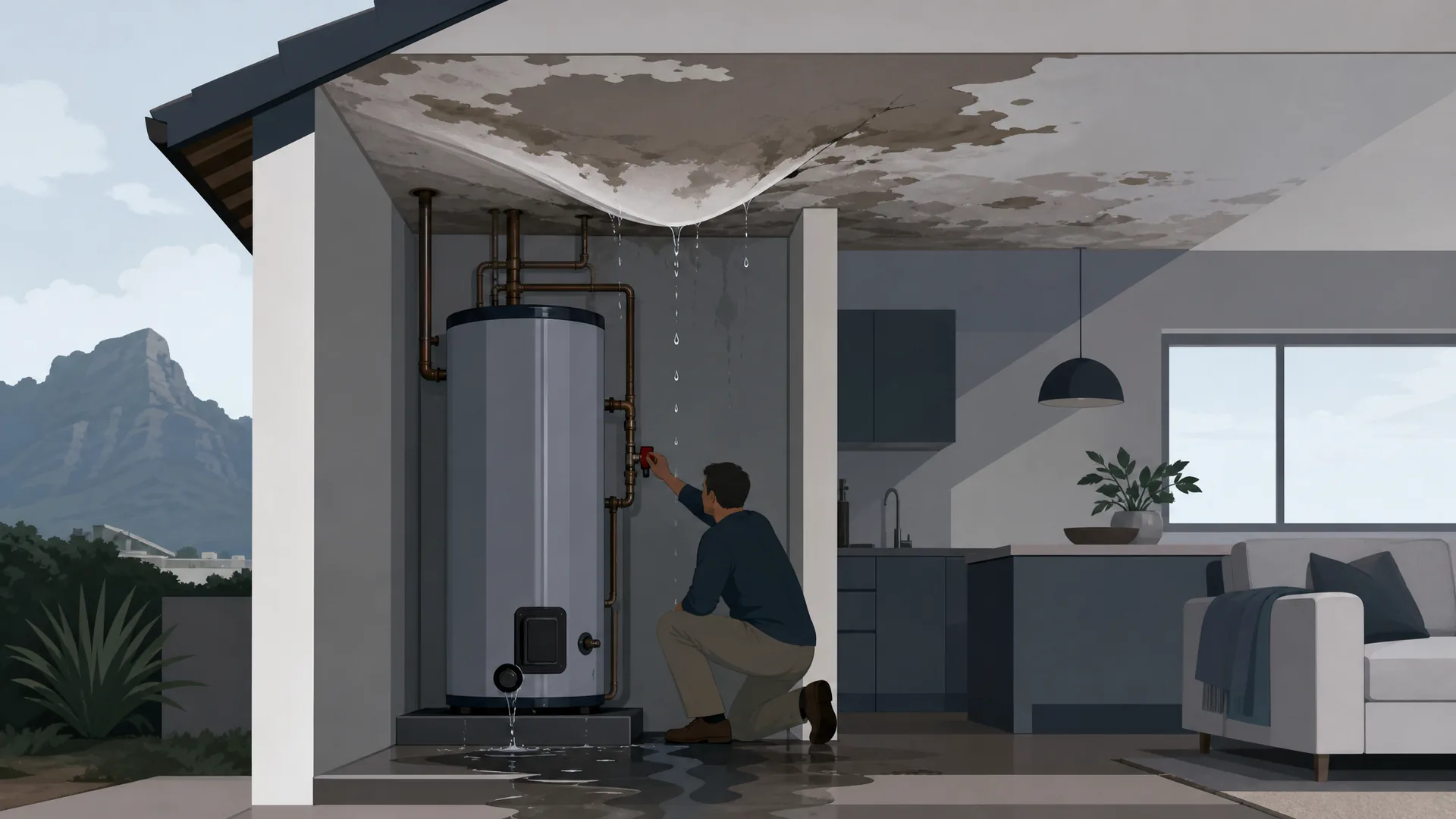 Geyser Burst Damage in Cape Town: Waterproofing & Repair